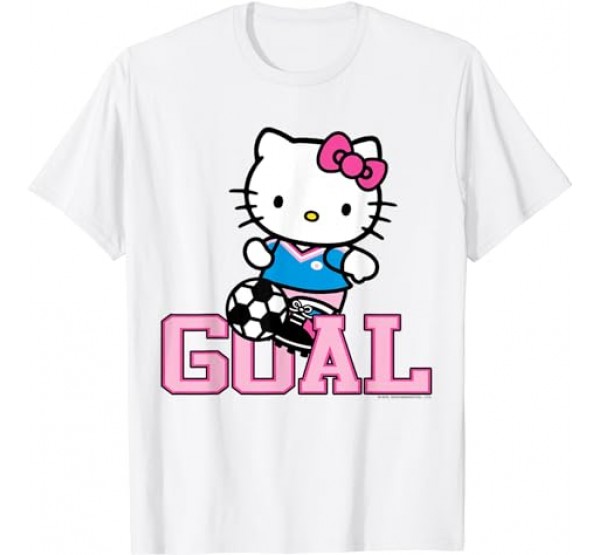 Hello Kitty Soccer GOAL Sports Athlete Tee Shirt T-Shirt